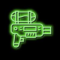 acqua pistola per estate gioco neon splendore icona illustrazione vettore