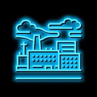 industriale metropoli neon splendore icona illustrazione vettore