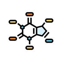chimica molecolare struttura colore icona vettore illustrazione