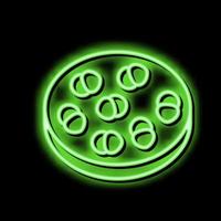 enterococco infezione neon splendore icona illustrazione vettore