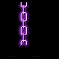 cavo catena neon splendore icona illustrazione vettore