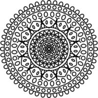 mandala con ornamenti. mandala per la pagina del libro da colorare. vettore