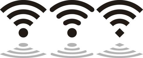 vario Wi-Fi icona imposta con ombre. vettore