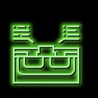 caratteristiche semiconduttore neon splendore icona illustrazione vettore