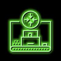 compressione farmaceutico produzione neon splendore icona illustrazione vettore