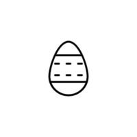 Pasqua uovo icona con schema stile vettore
