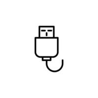 USB icona con schema stile vettore