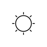 sole icona con schema stile vettore