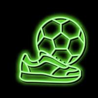 giocare calcio calcio Uomini tempo libero neon splendore icona illustrazione vettore
