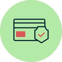 assicurato credito carta vettore icona