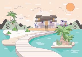 beach resort illustration vol 2 vector