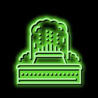 filtrazione attrezzatura acqua neon splendore icona illustrazione vettore