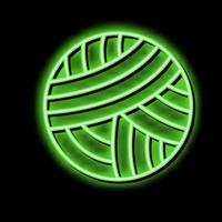 maglieria palla tessile neon splendore icona illustrazione vettore