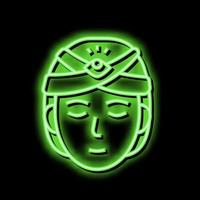 divinazione astrologico neon splendore icona illustrazione vettore