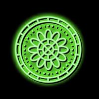 boho astrologico neon splendore icona illustrazione vettore