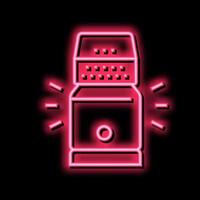 elettronico sale bottiglia neon splendore icona illustrazione vettore