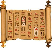 antico Egitto papiro scorrere cartone animato vettore