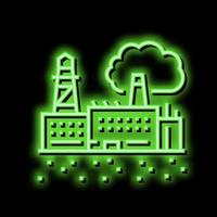 industriale zona terra neon splendore icona illustrazione vettore