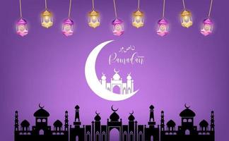 eid mubarak saluto ramadan kareem vettore che desidera per il festival islamico per banner, poster, sfondo