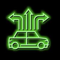 auto indicazioni neon splendore icona illustrazione vettore