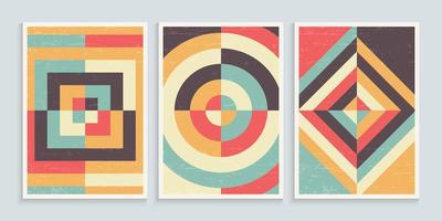 poster di arte minimalista geometrica in colori vintage vettore