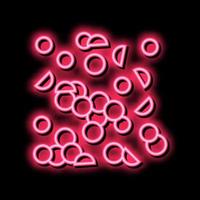 secco fagioli piselli neon splendore icona illustrazione vettore