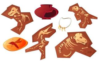archeologico e paleontologico trova cartone animato vettore