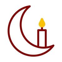 candela icona duotone rosso giallo stile Ramadan illustrazione vettore elemento e simbolo Perfetto.