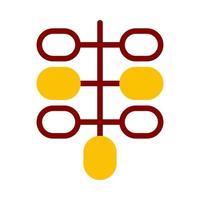 kurma palma icona duotone rosso giallo stile Ramadan illustrazione vettore elemento e simbolo Perfetto.