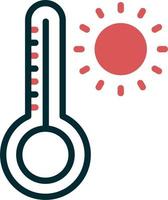 tempo metereologico temperatura vettore icona