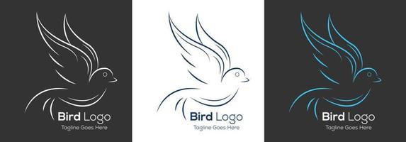 unico uccello logo modello design vettore
