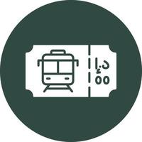 treno biglietto vettore icona