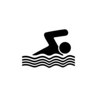 nuotare cartello per icona o illustrazione nuoto vettore