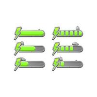set di barra di avanzamento della resistenza energetica della roccia della pietra dell'interfaccia utente del gioco con 2 stili per l'illustrazione di vettore degli elementi dell'asset della gui