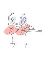 una singola linea di disegno sexy donna ballerina di bellezza illustrazione vettoriale. bella ballerina mostra il concetto di movimento di danza. stampa poster minimalista della decorazione della parete. disegno grafico moderno a linea continua vettore