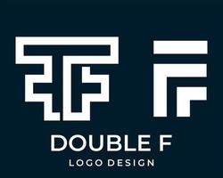 ff lettera monogramma geometrico grassetto logo design. vettore