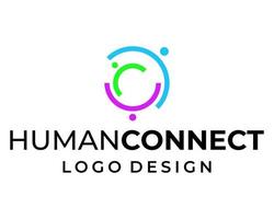collaborazione di logo design lavoratori. vettore
