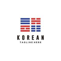 Sud Corea bandiera simbolo nazione nazionale icona vettore