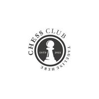 scacchi pedone logo etichetta design idee vettore