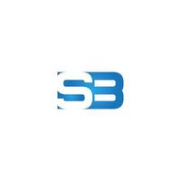 vettore iniziali lettera sb monogramma logo design