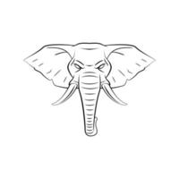 elefante testa simbolo illustrazione design vettore