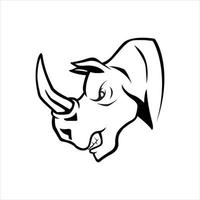 rinoceronte testa simbolo illustrazione design vettore