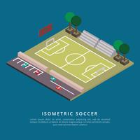 Illustrazione isometrica di vettore di calcio
