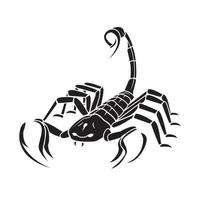 scorpione nero vettore illustrazione