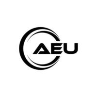 aeu lettera logo design nel illustrazione. vettore logo, calligrafia disegni per logo, manifesto, invito, eccetera.