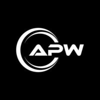 apw lettera logo design nel illustrazione. vettore logo, calligrafia disegni per logo, manifesto, invito, eccetera.