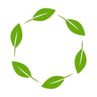 riutilizzo verde energia icona vettore foglia circolare simbolo energia ecologia sostenibilità concetto per grafico disegno, logo, sito web, sociale media, mobile app, ui illustrazione.