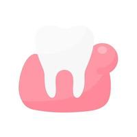 dentale Salute cura risolvere il problema di dente decadimento e gonfio gengive nel il bocca. vettore