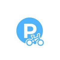 icona di parcheggio biciclette, segno di vettore.eps vettore