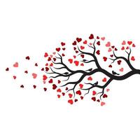 ramo di un albero amore disegno vettoriale ilustration